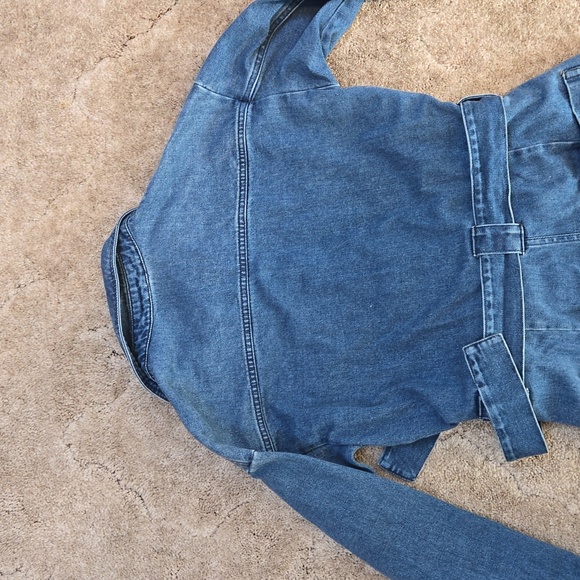 Icone Urban Chic Fashion Jean Jumpsuit Long Sleeve - Picture 5 of 7